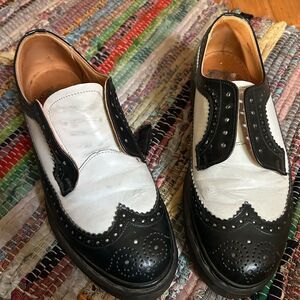 Doc Martens Rare Bex Brogue US Size 7 Black & White Wingtip Shoes Dr Martens Vtg